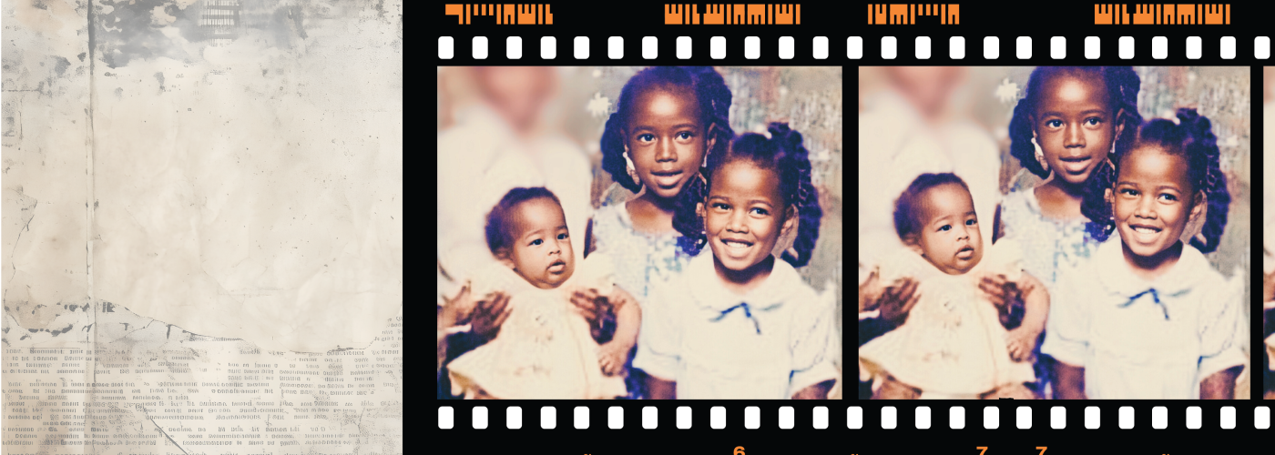 Baby photo of Laqwanda Roberts-Buckely and her sisters