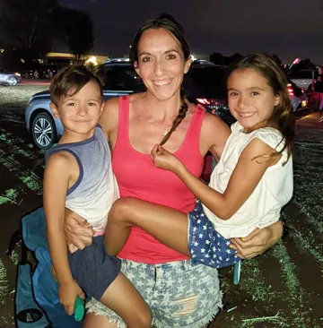 Chrsti Castillo and her two kids Chrsti Castillo and her two kids