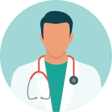 illustration of a doctor wearing a stethoscope